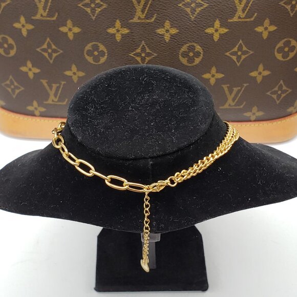 Stainless Steel Gold Plated with Real Fresh Pearl Necklace - Picture 3 of 5